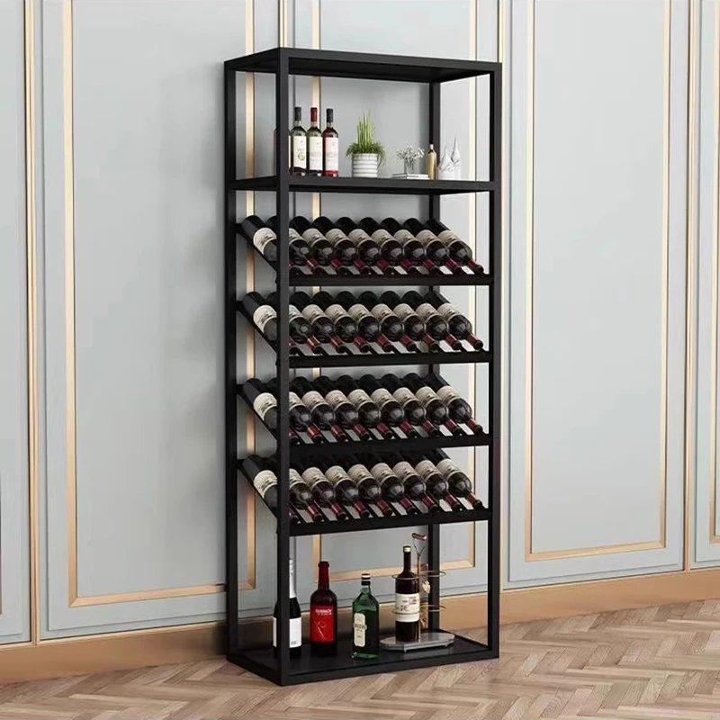 

Cabinet Luxury Wine Rack Floor Living Room Wedding Cabinet Square Display Storage Column Wine Rack Lattice Mobiletto Furniture