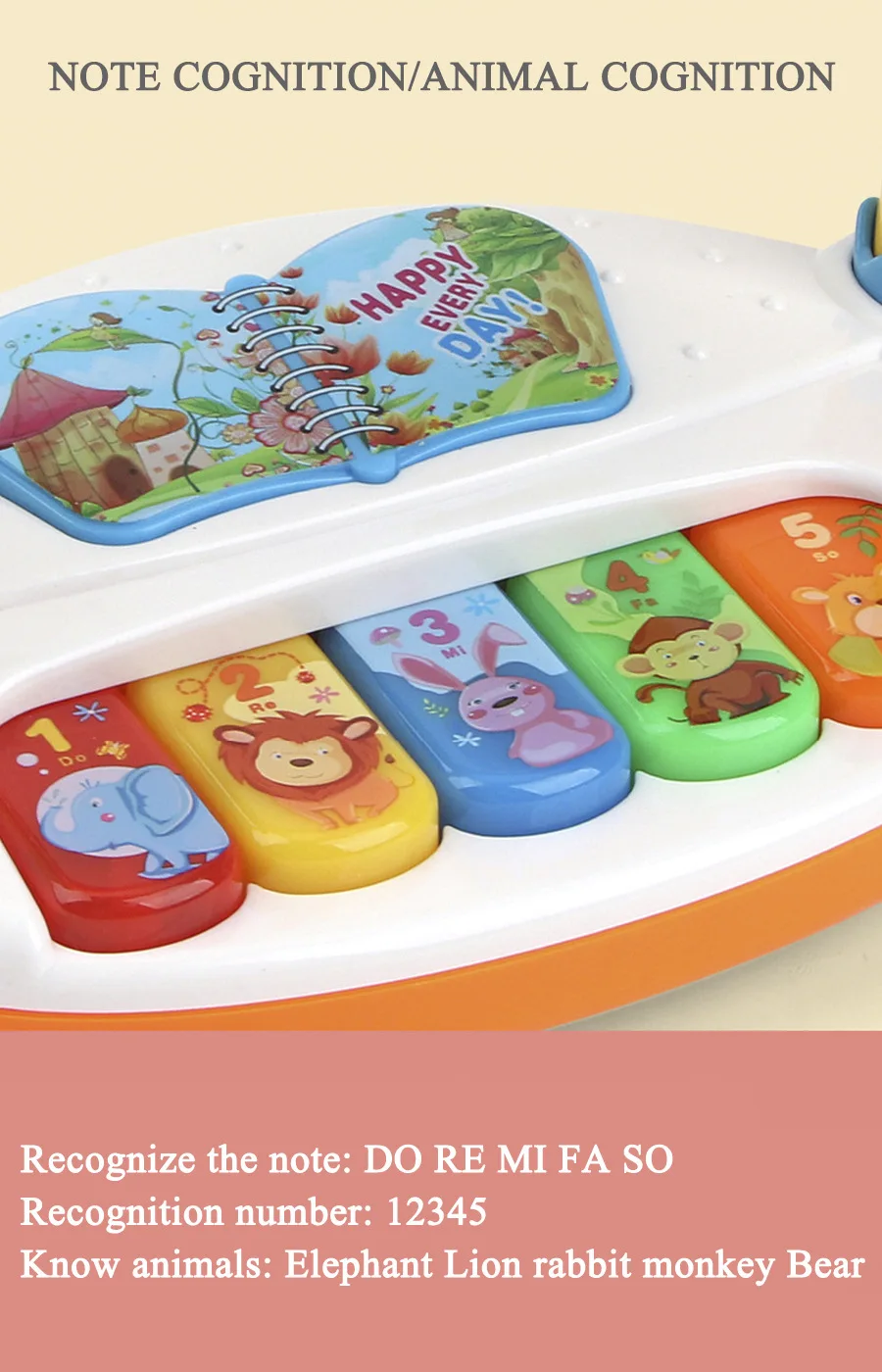 ピアノ 5 キーキーボード音楽おもちゃセット電子オルガン教育玩具子供のための楽器ライト付き子供のクリスマスギフト