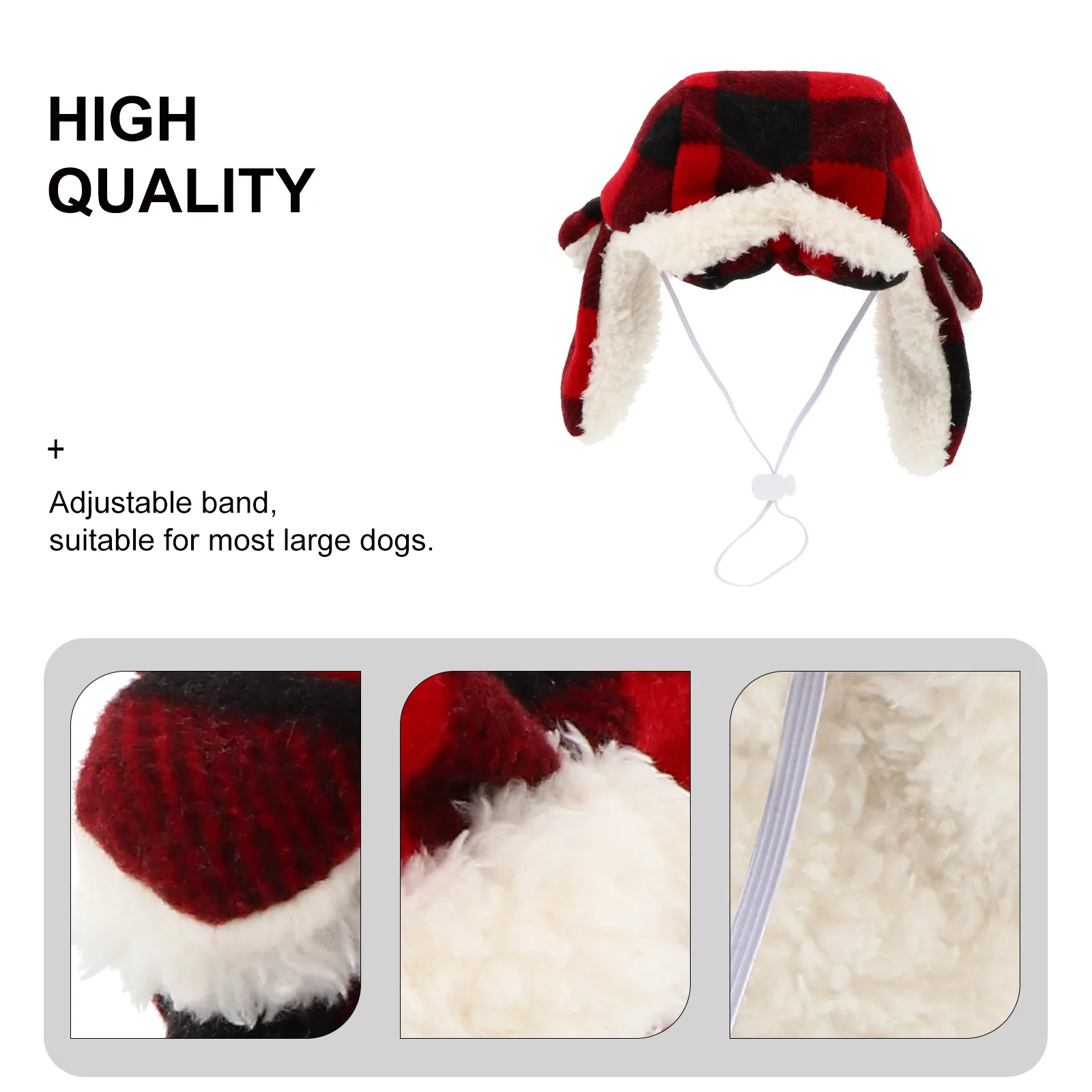 

Pet Fleece Hat Winter Warm Berets Adjustable Cat Large Breed Festive Outdoors Decorative Windproof