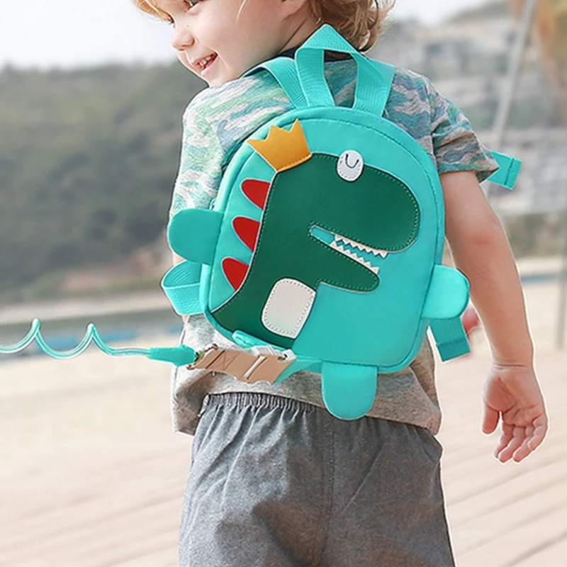 Toddler Leashes Backpack Kid Backpack Harness with Leash Cartoon Safety Anti-Lost Strap Rucksack Walking Safety Backpack