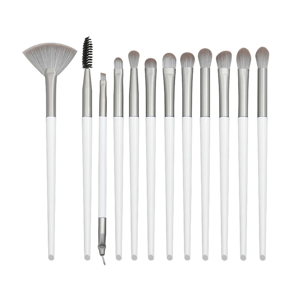 

12 Pcs Makeup Brushes Set Rayon Material Professional Portable Lightweight Reusable Durable For Foundation Blush Powder