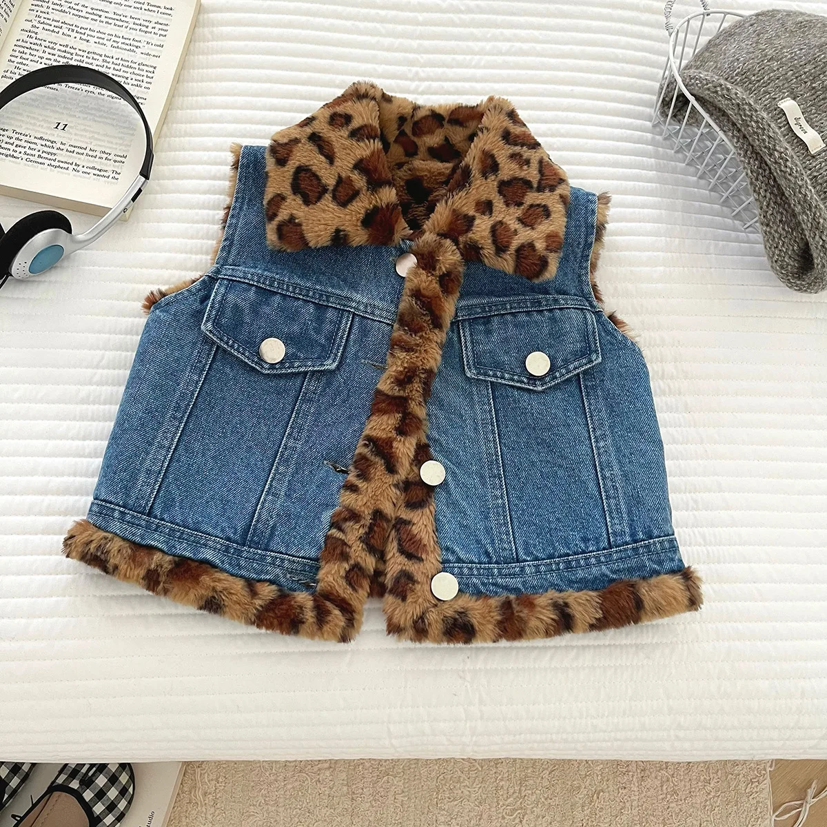 Girls Denim Vest Au… - image