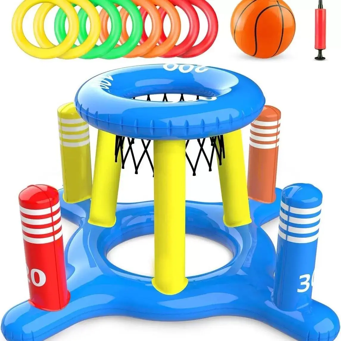 

Inflatable water basketball hoop ring inflatable toy throwing game