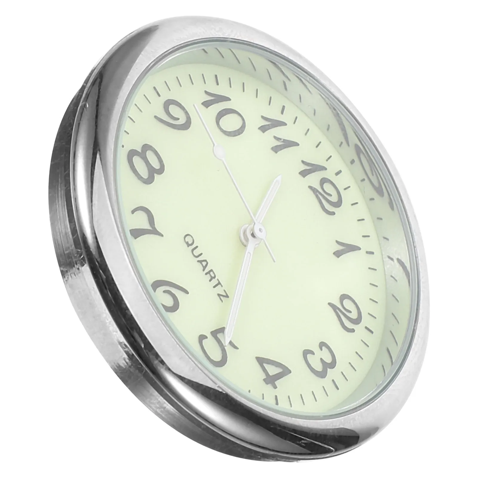 ساعة كوارتز إلكترونية مضيئة ساعة سيارة صغيرة للوحة القيادة عصا السيارات على الساعة ملحق دائري صغير