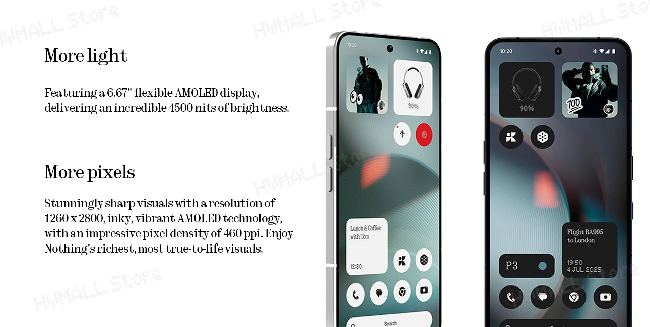 Nothing Phone (3) Smartphone Triple 50Mp Camera 6.67" 120Hz Amoled Display Snapdragon 8S Gen 4 3 Microphones Glyph Array
