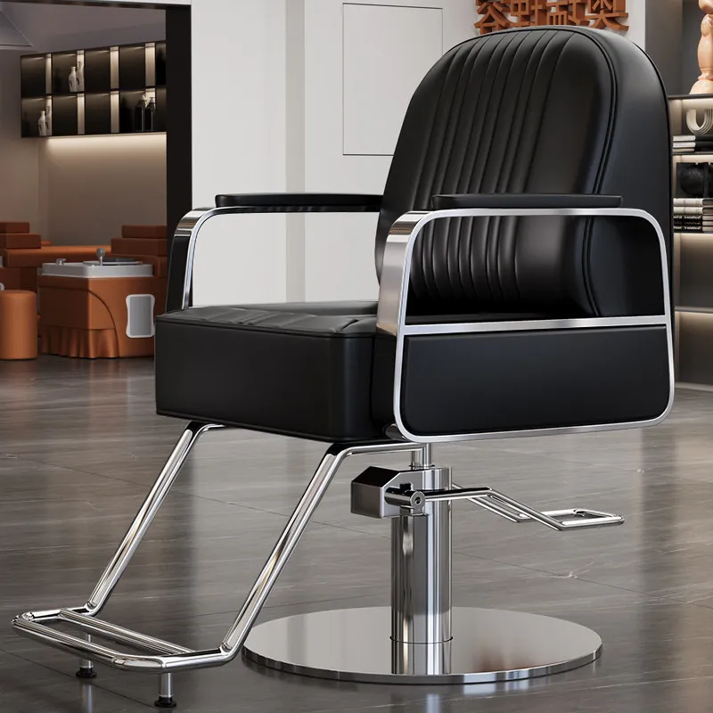 Specialized Barber Chairs Rotating Elevating Barber Chairs Stainless Steel Commercial Furniture Fotelki Fryzjerskie ZY40LFY