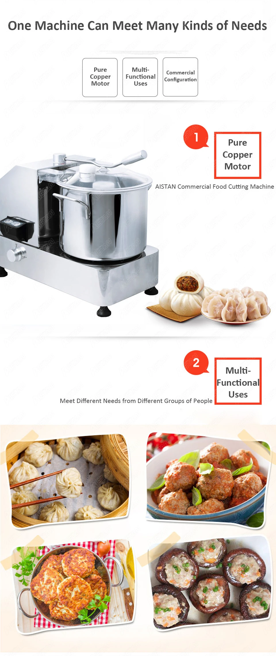 HR6 Food Broken Cutting Machine Meat Broken Mixer Machine Vegetable Cutting Chopper