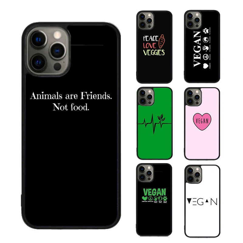 VEGAN VEGGIE Phone Case cover For iPhone SE2020 15 16 14 13 Pro Coque 12 11 Pro Max For Apple 8 PLUS 7 6S fundas