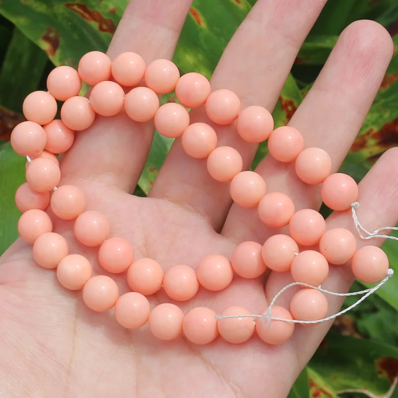 6-14mm Coral Orange Pink Color Shell Pearl Loose Beads 15.5inch per strand ,For DIY Jewelry Making !