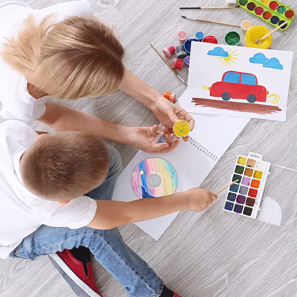 10 pezzi dischi Cd per uso domestico fai da te bordi lisci materiale artigianale d'arte durevole e sicuro per dischi Cd Cds trasparenti per pittura fai da te