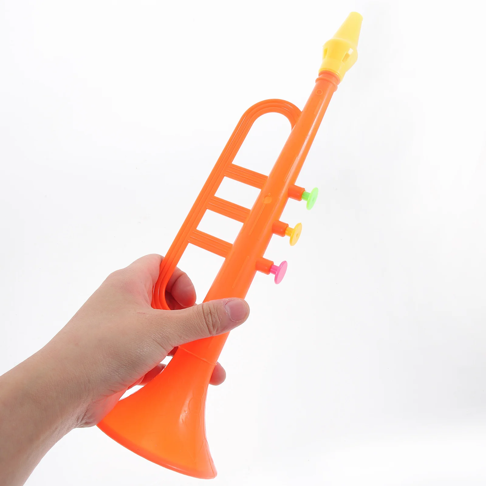 Accesorios de trompeta de simulación, Mini trompetas de plástico para fabricantes de ruido de fiesta, instrumentos musicales divertidos, bocinas de escenario portátiles compactas, 4 Uds.