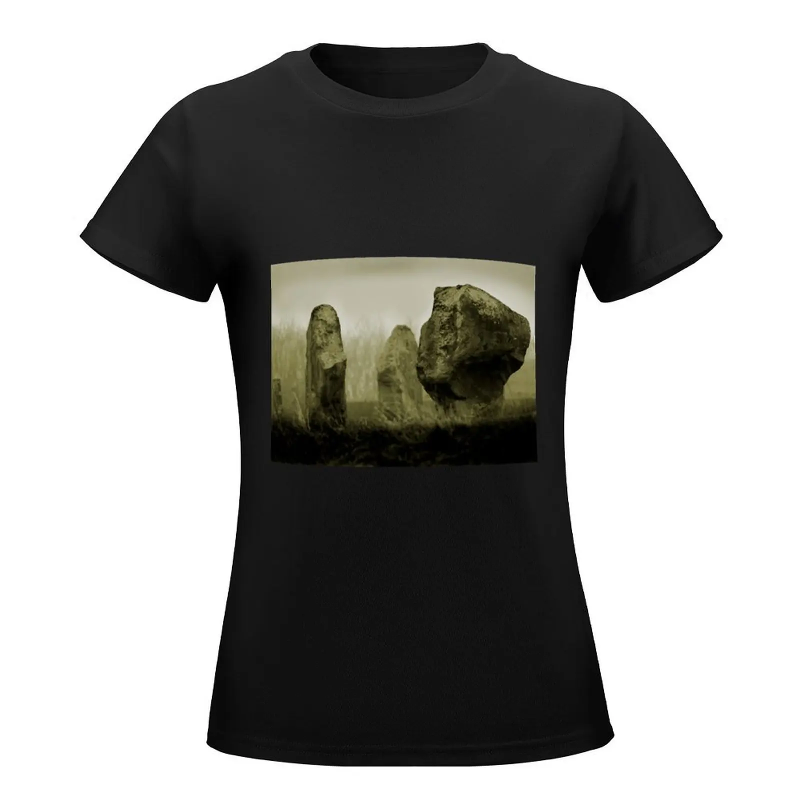 Cold Morning at Avebury Henge T-Shirt cute tops shirts graphic tees lady clothes spring clothes Women 2024