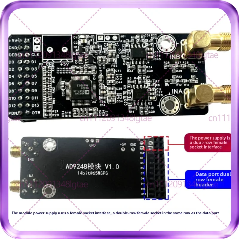 AD9248 module dual channel 14 bit 65M high-speed for ADC data acquisition parallel communication interface
