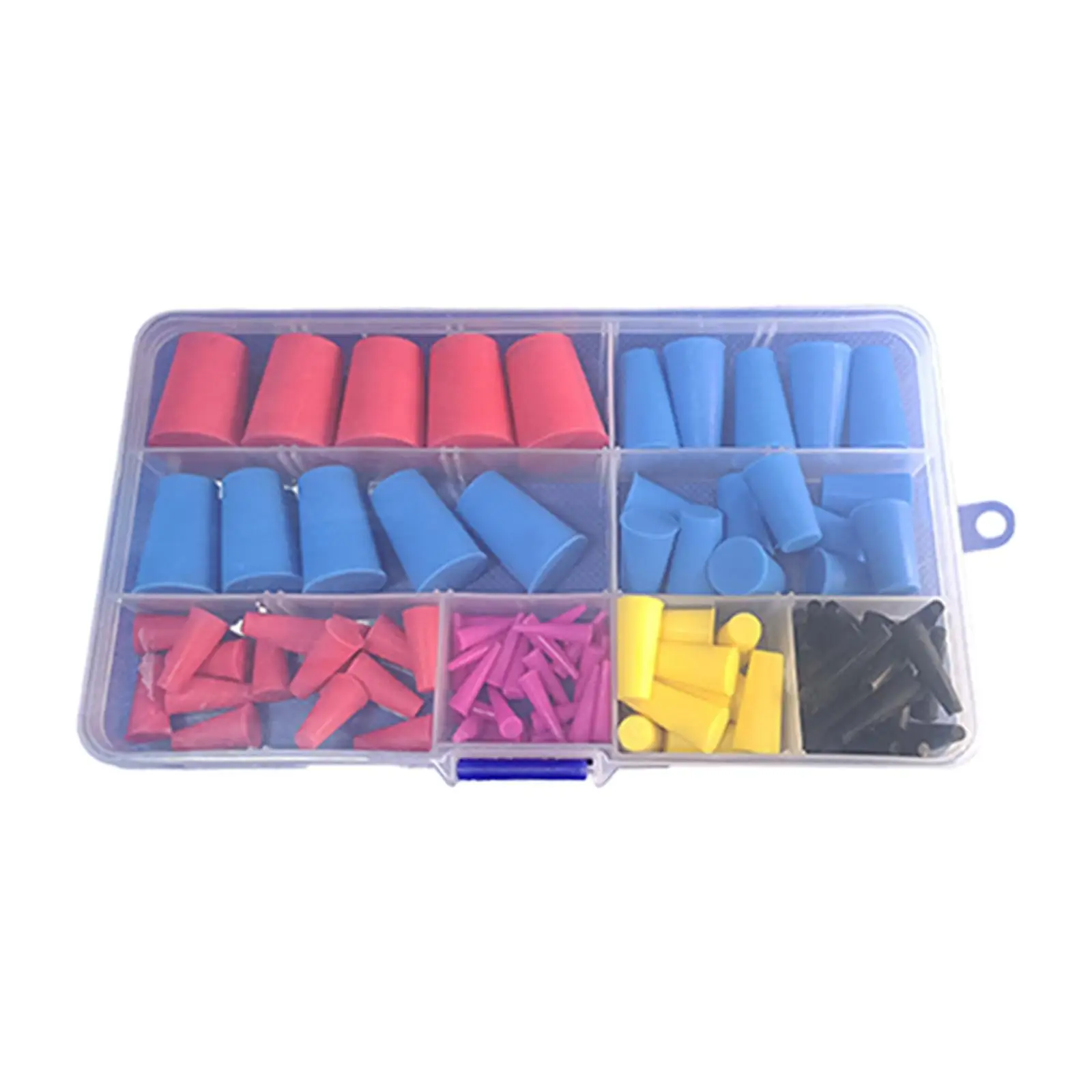100 Pieces Silicone Rubber Tapered Plug Kit High Temp Resistant for Coating Custom Coating Painting Supplies Hole Adapter