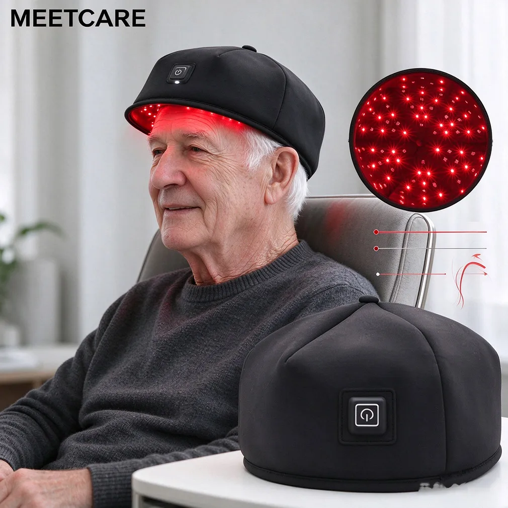 LED Red Infrared Light Helmet Cap 660nm 830nm 120pcs Led Beads Red Light Infrared Hat Device Hair Growth Regrowth Beauty Tool