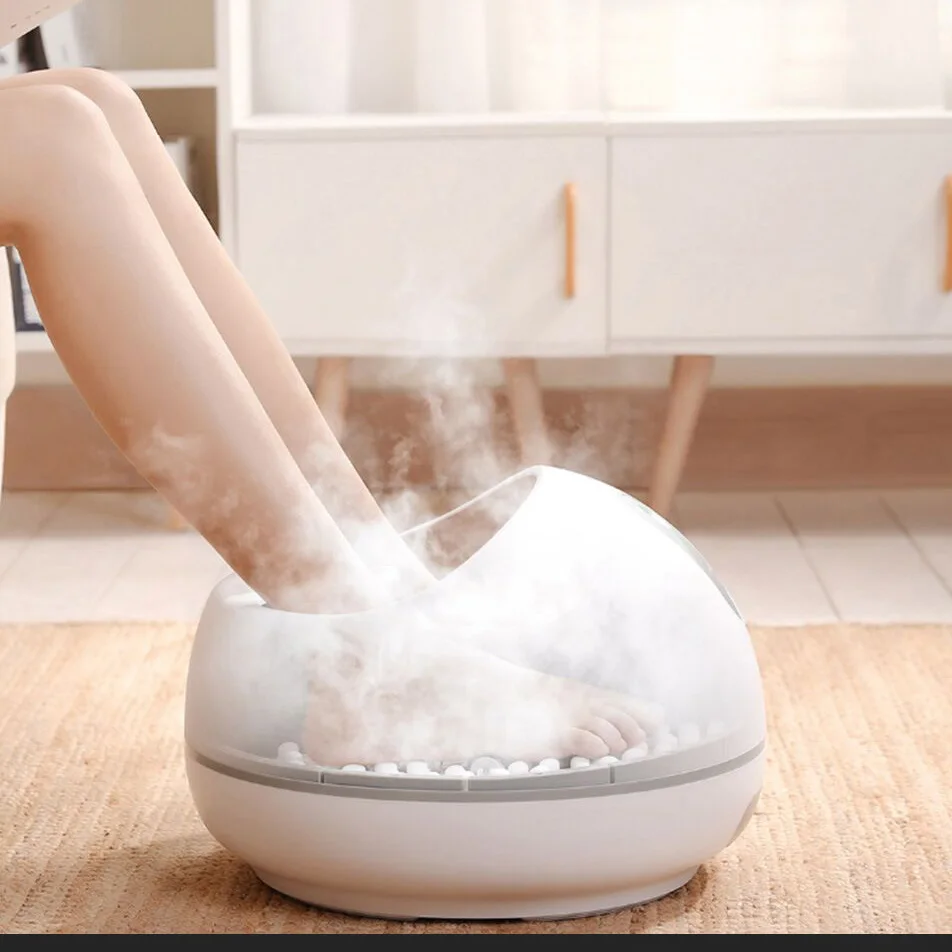 Electric Steam Foot Spa Bath Massager Detox Foot Spa Basin with Heating Roller healt care foot massage for home relax footbath
