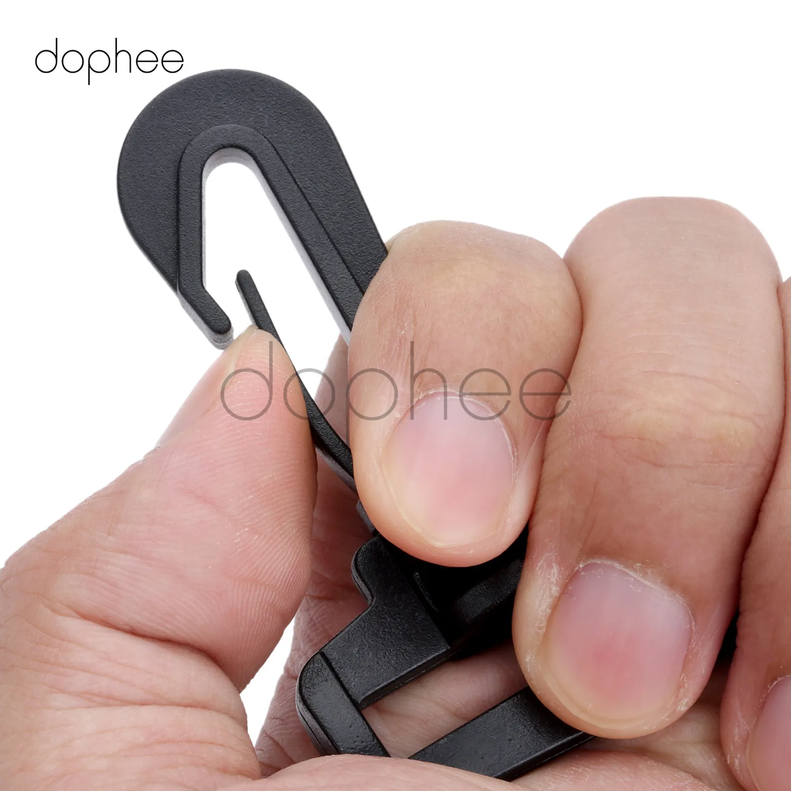 dophee 10pcs Plastic Swivel Snap Hook For Weave Paracord Lanyard Buckles Backpack Straps Webbing 20mm 25mm 32mm Black