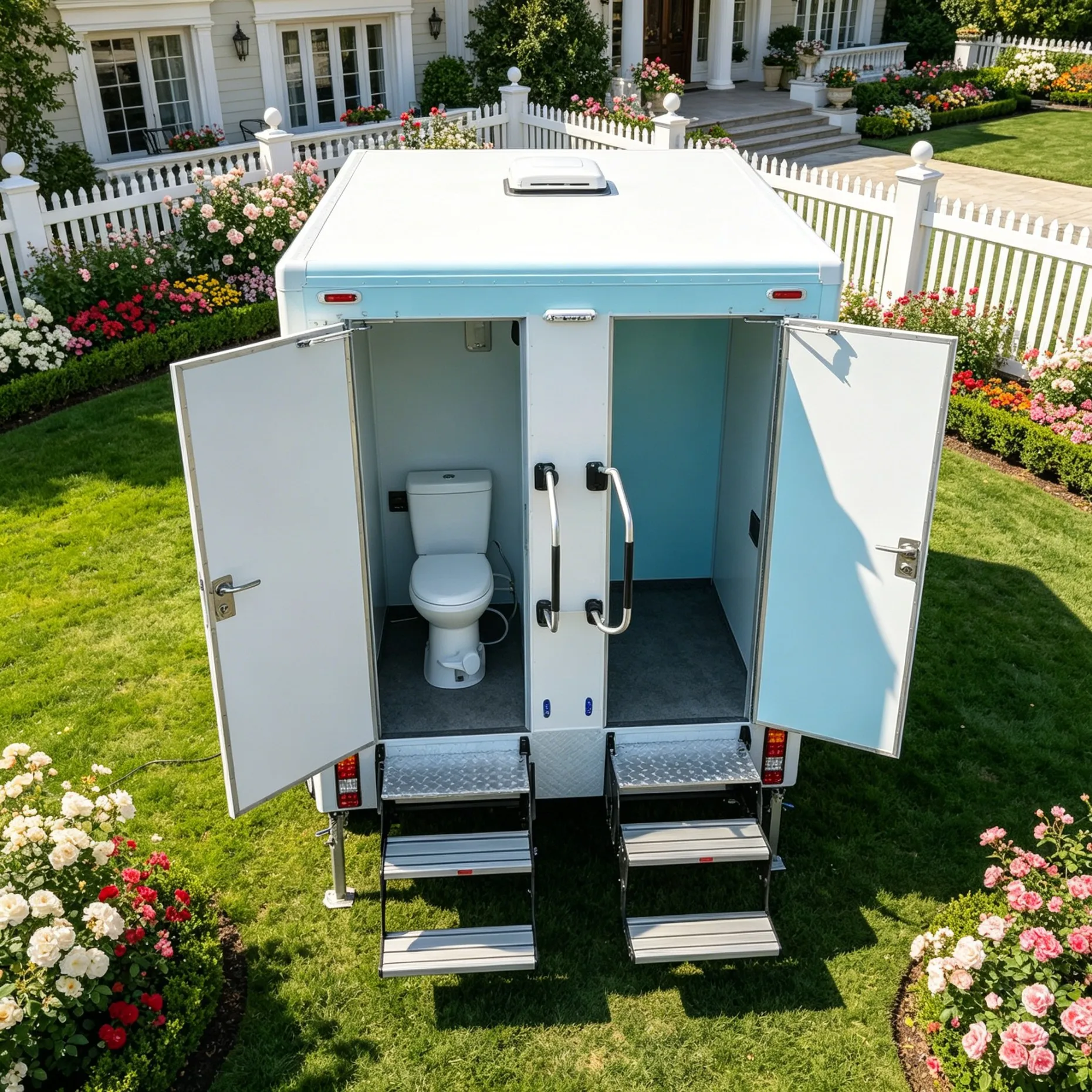 Customizable Luxury Restroom Trailer – Innovative Outdoor Portable Toilet with Easy Mobility
