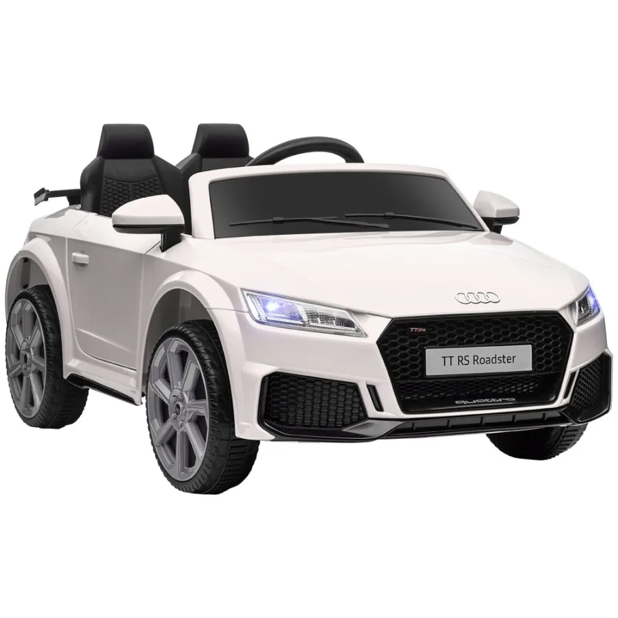 6V Electric Ride On Car Licensed Audi TT RS with Seat and Remote Control Horn Music MP3 White