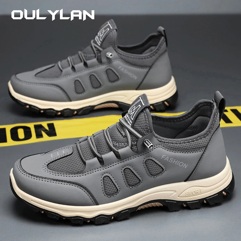 

Men's Shoes Spring Sports Breathable Outdoor Walking Soft Sole 2024 Summer Travel Men's Casual Leather Shoes