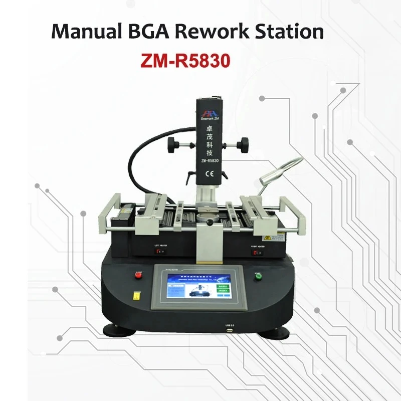 Original ZM-R5830 Hot Air Bga Rework Station 3 Zones Soldering PCB Repair Machine
