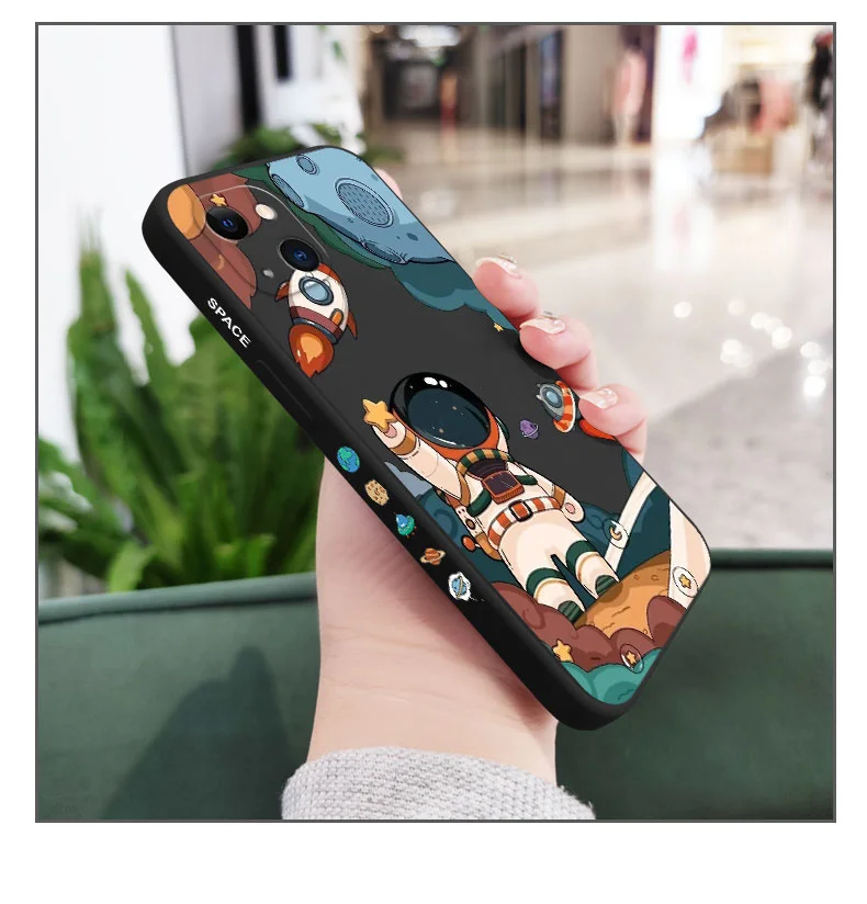 Hey Astronaut Phone Case For iPhone 17 16 15 14 13 12 11 Pro Max Mini X XR XS MAXPlus Cover