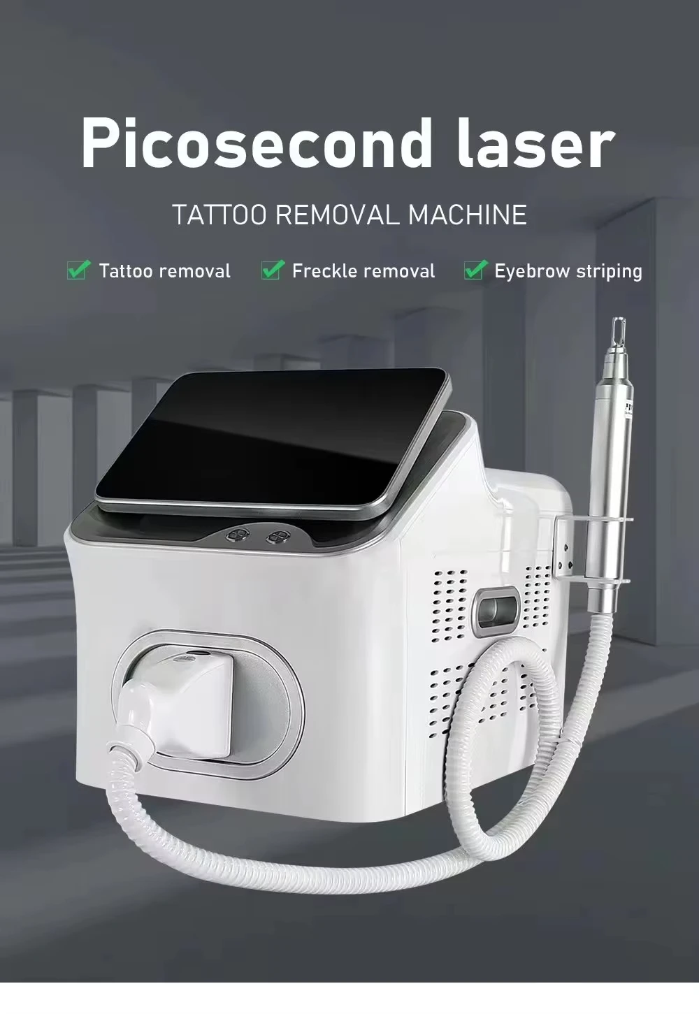 2025 Professionelle tragbare Pikosekunden-Pico-Laser-Tattooentfernungsmaschine Q Switch ND:YAG 1064NM 532 1320 755 Nm Gerät