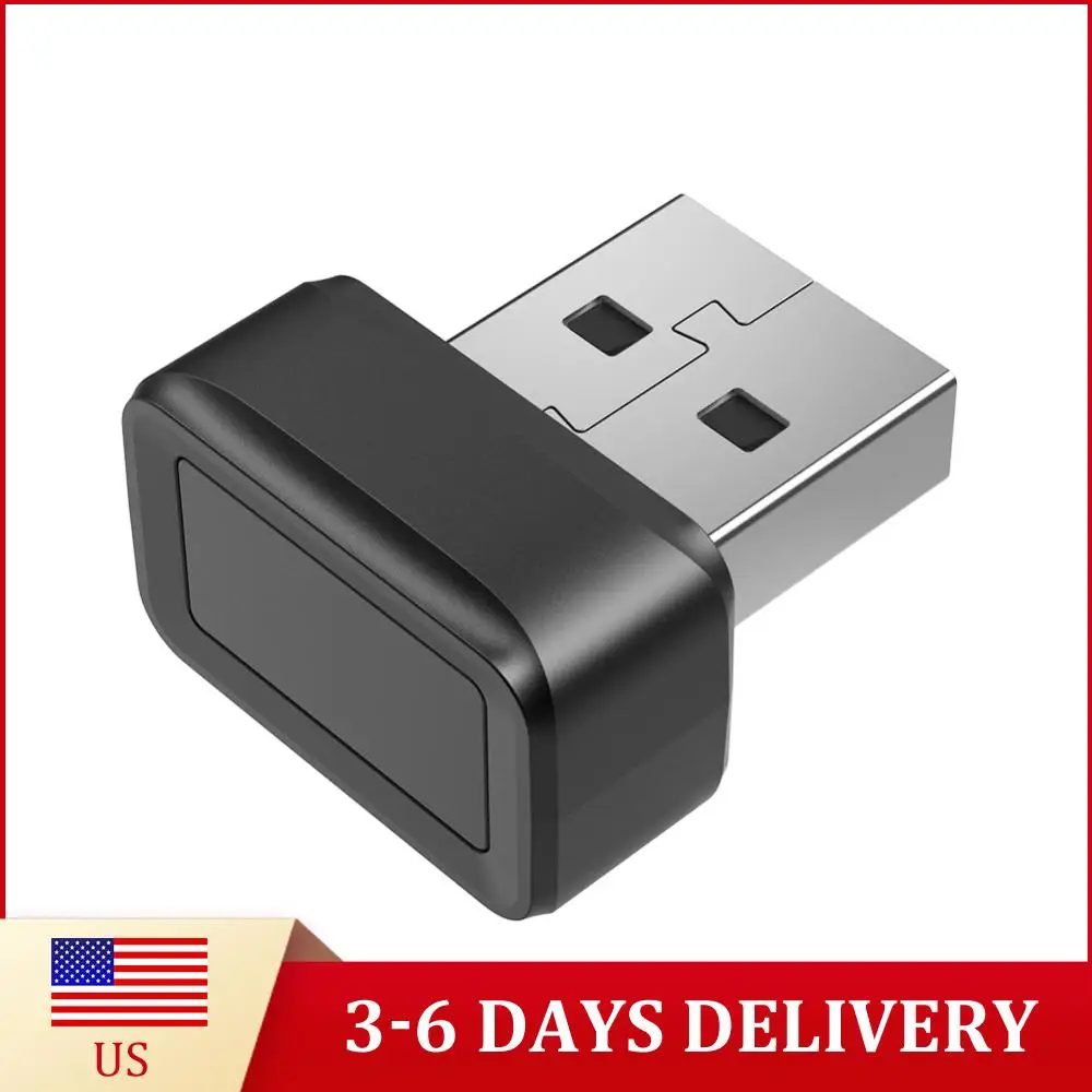 

USB Fingerprint Key Reader 360° Touch Biometric Fingerprint Scanner Windows Hello Speedy Matching Security Key for PC Or Laptop