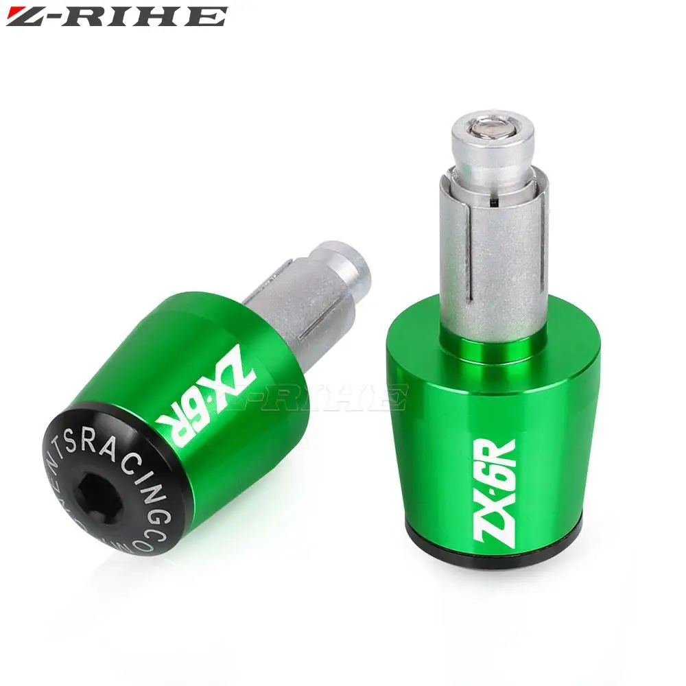 For Kawasaki Ninja ZX6 ZX6R ZX6RR ZX-6R ZX-6RR Motorcycle Handle Bar Ends Handlebar Grips End Caps Anti Vibration Silder Plug