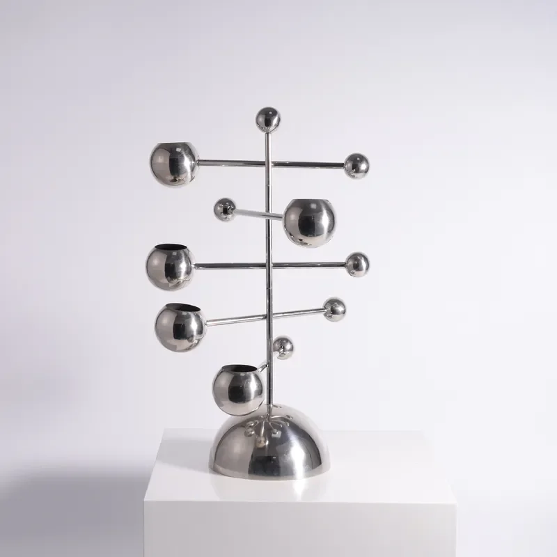 Modern Metal Rotating Candle Holder Multi Layer Planetarium Design Light Luxury Home Decor Ornament for Hotel Clubhouse Table