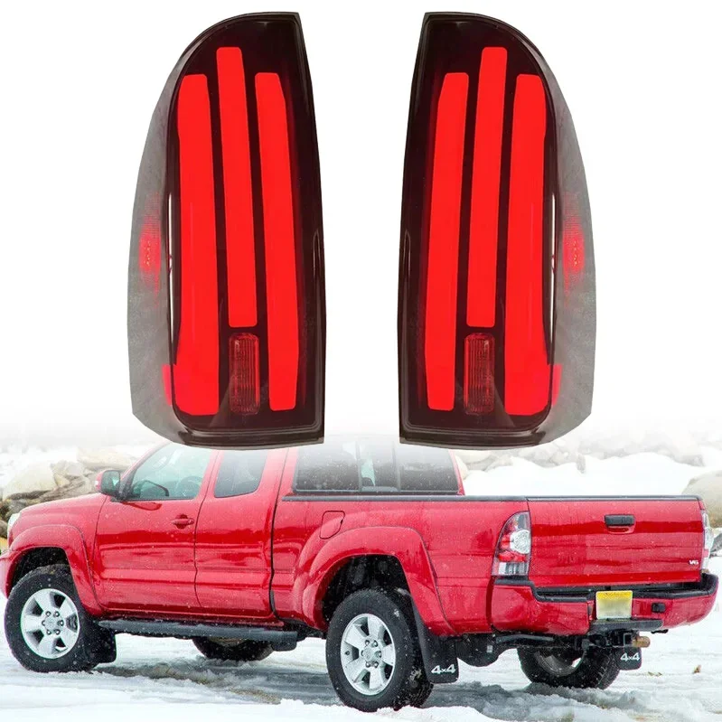 Car LED TAIL LIGHT FOR 2ND GEN TACOMA 2005-2015 Rear Brake Lights with Dynamic Turn Signal Lights Stop Brake Driving Lamp