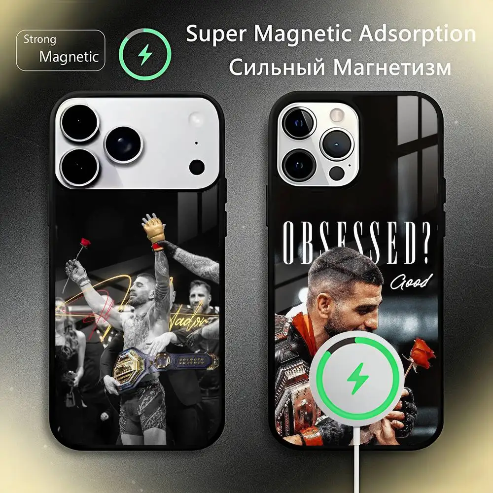 

Boxing I-Ilia T-Topuria Phone Case For iPhone17,16,15,14,13,12,11 Plus,Pro Max, New Magnetic Wireless Charging