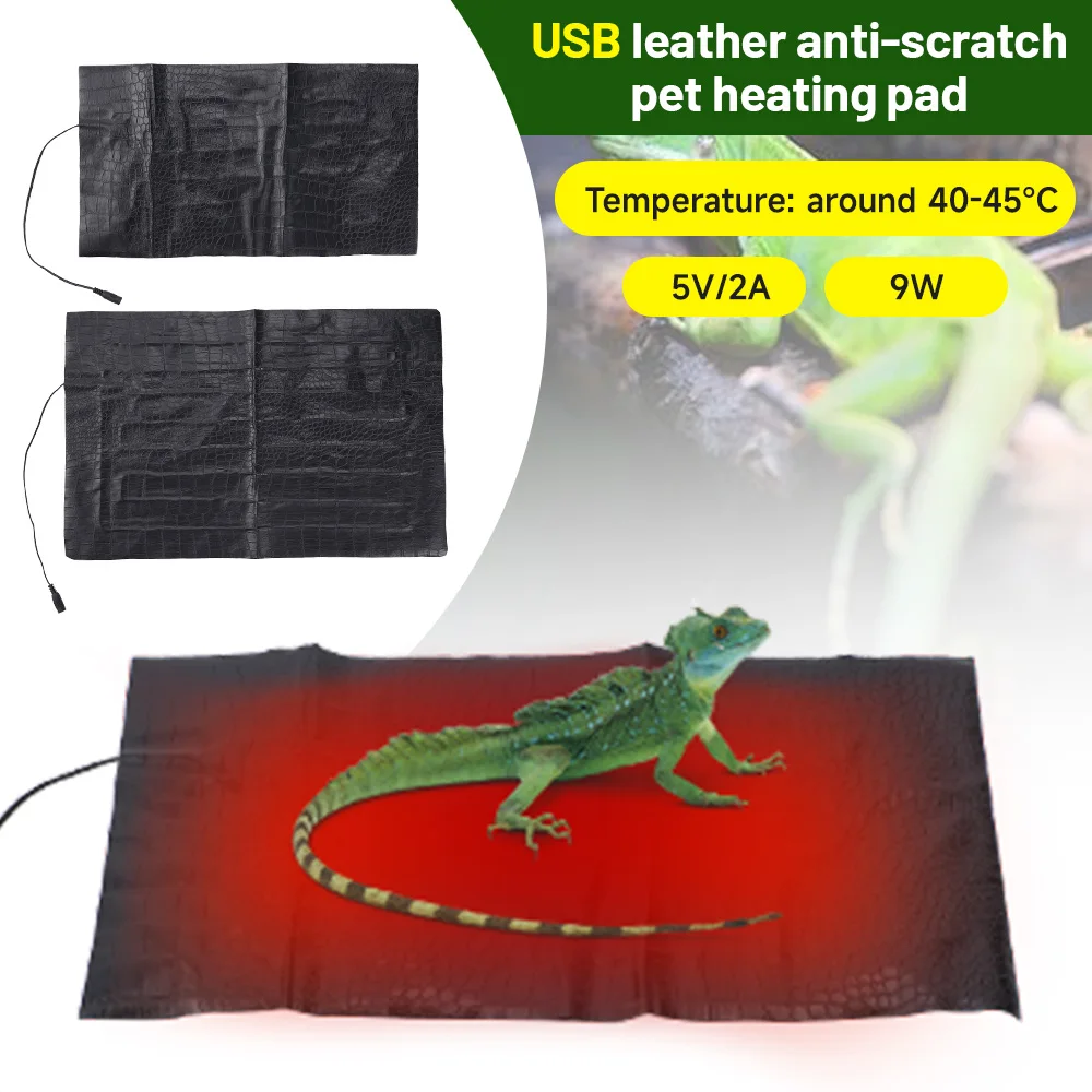 5V USB Pet Heating Pad Reptile Heat Mat 3 Levels Adjustable Temperature Electric Blanket Heater Incubator Mat Insulation Pad