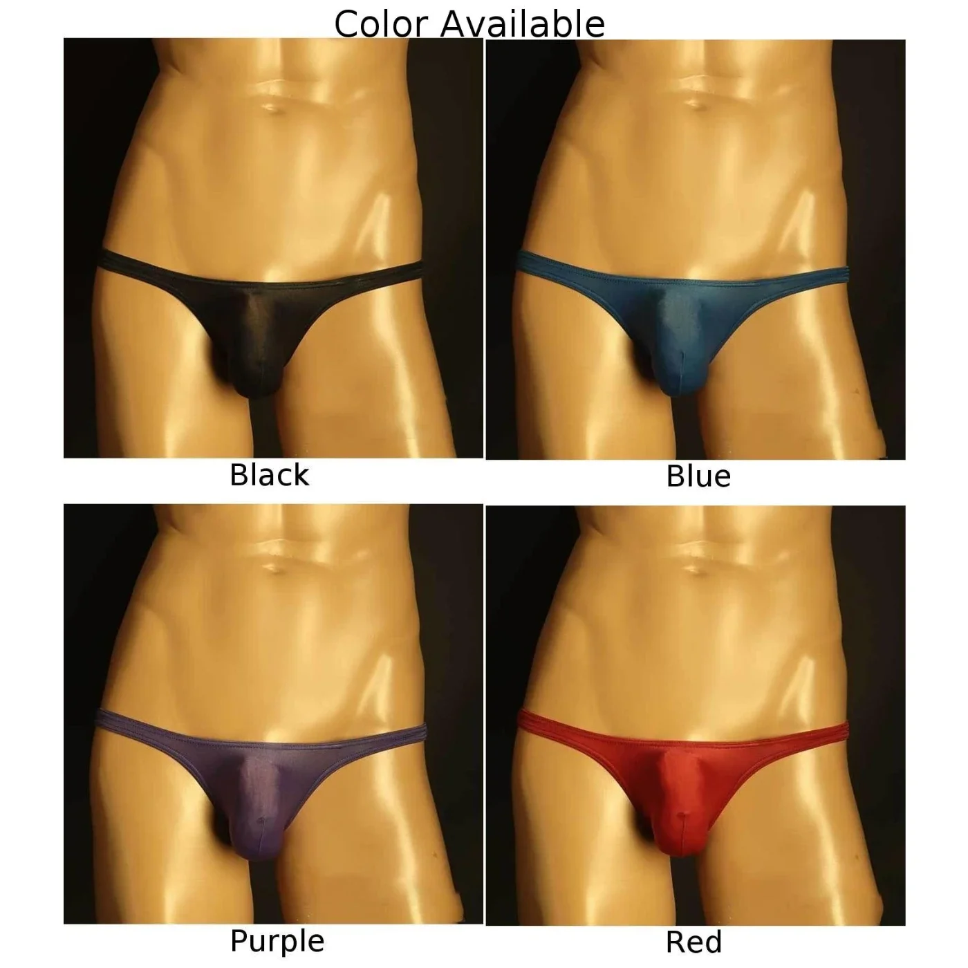 Sexy Mens Low Rise Briefs T-back G-String Bikini Underwear Pouch Panties Ultra-thin Sissy Gay Erotic Lingerie Slip Homme Thongs