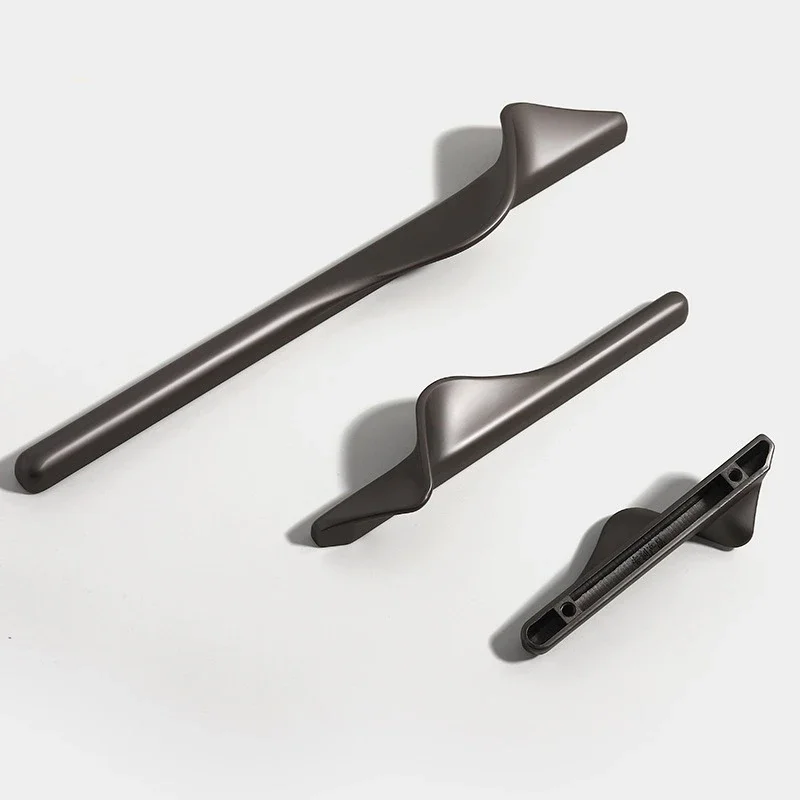 S-شكل الفني الفاخر ضوء نمط مقابض باب خزانة الملابس الراقية خزانة مقابض للأدراج الحديثة بسيطة مقابض خزانة المطبخ #4