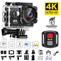 Ultra HD 4K Original Action Camera 1080P/30FPS WiFi 170D Diving Underwater Waterproof Helmet Vedio Remote Control Mini Sport Cam