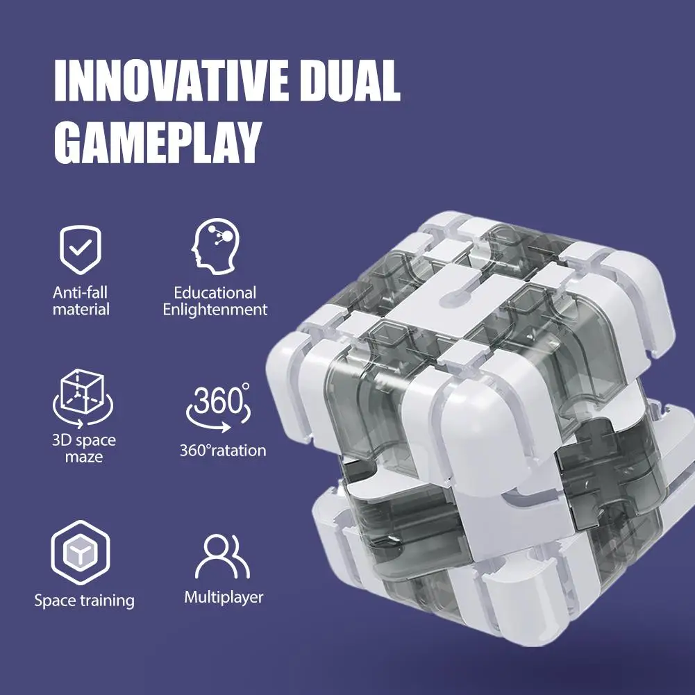Labirinto 3D Cubo magico Cubo di terzo ordine Apprendimento Educazione Giocattoli creativi logici Puzzle Labirinto Cubo Pensiero Giocattoli Intelligen H4P5