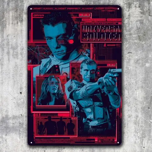 Universal Soldier Jean Claude Van Damme Movie Metallposter Blechschild 20x30cm -Aluminium