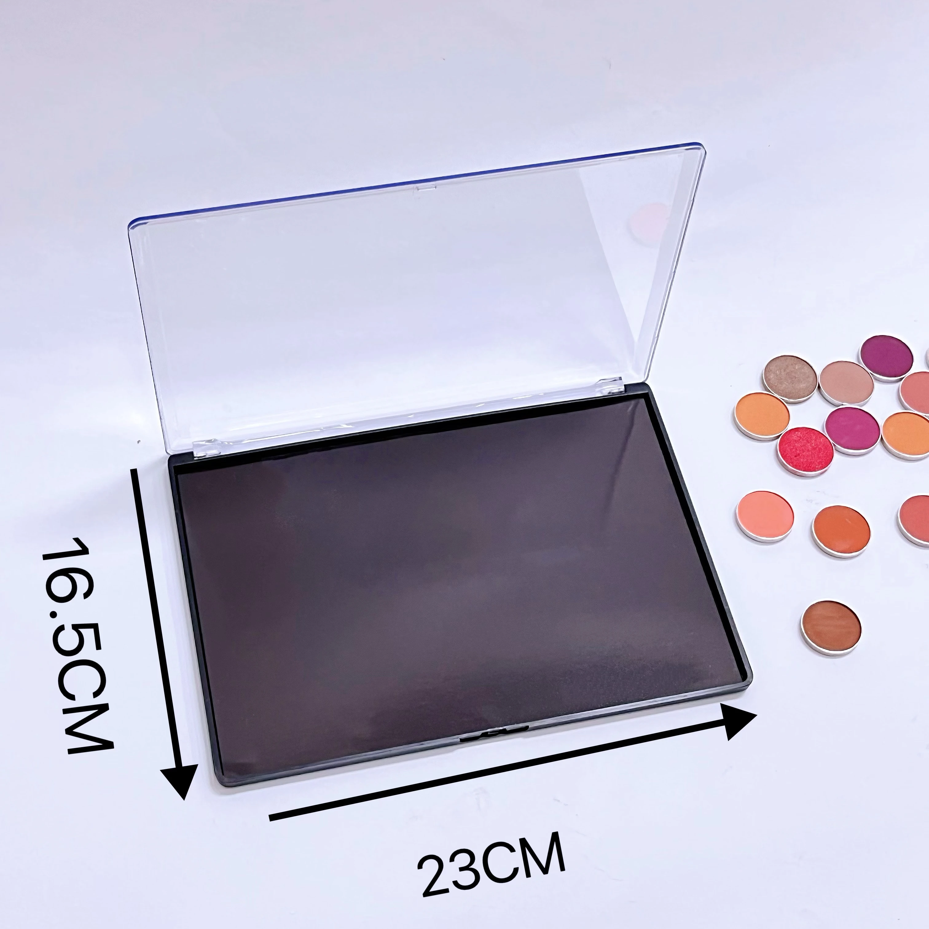 5pcs/Lot No Logo Large Empty Magnetic Plastic Eyeshadow Palette XL Makeup Storage Box With Transparency Cover