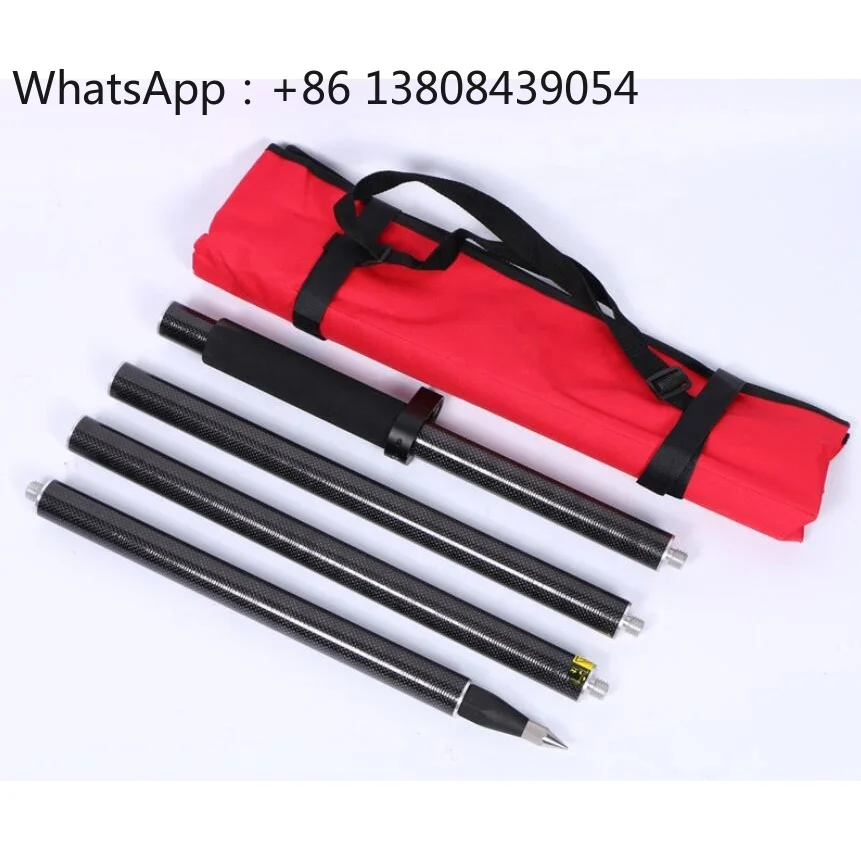 Pértiga Telescópica Universal de Fibra de Carbono para GPS, 2 Metros de Alcance, para Accesorios de Estación Total RTK, Piezas y Accesorios para Instrumentos