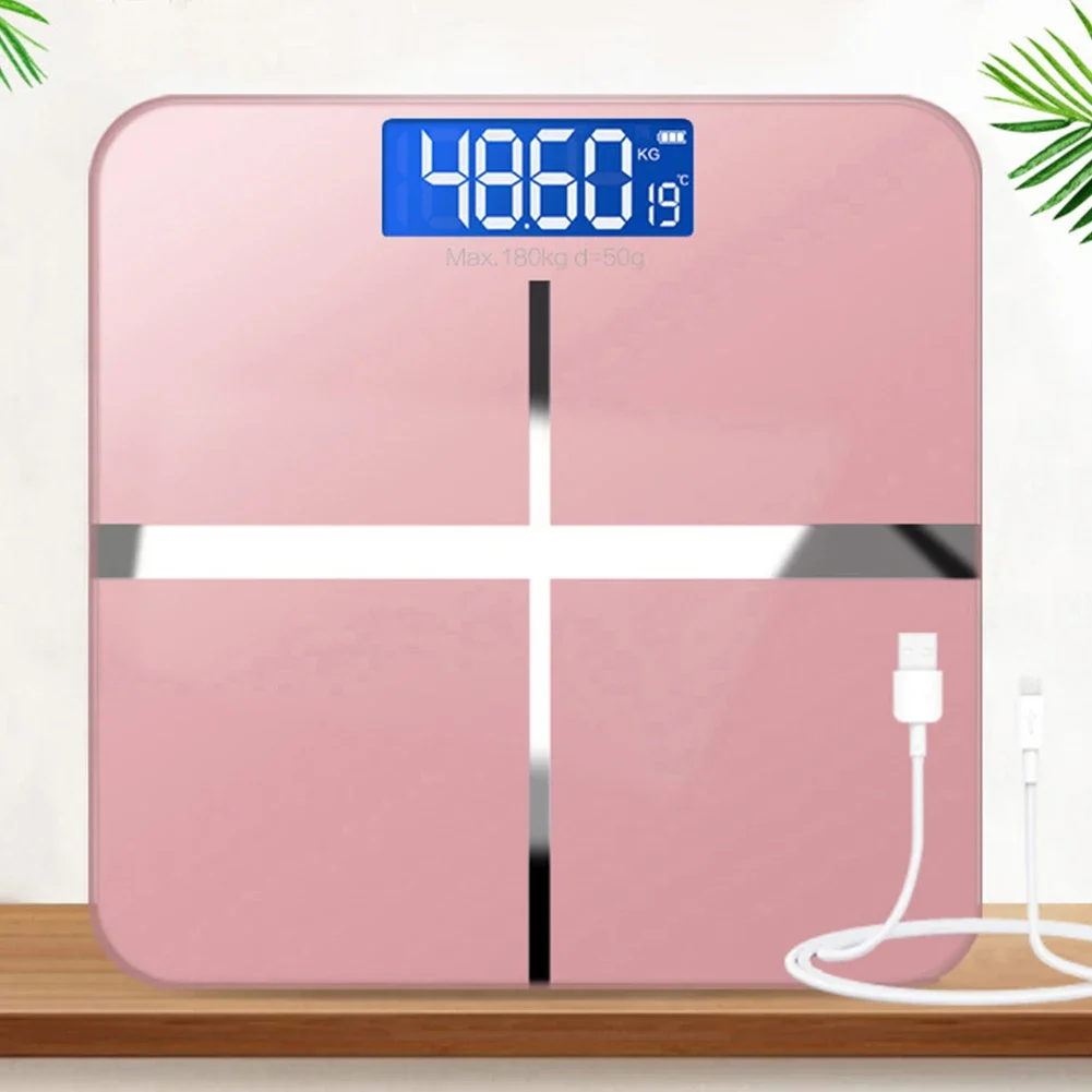 Weight Loss Weighing Device LED Display Smart Body Weight Scale USB Charging Precision Electronic Scale for Home Office Adult