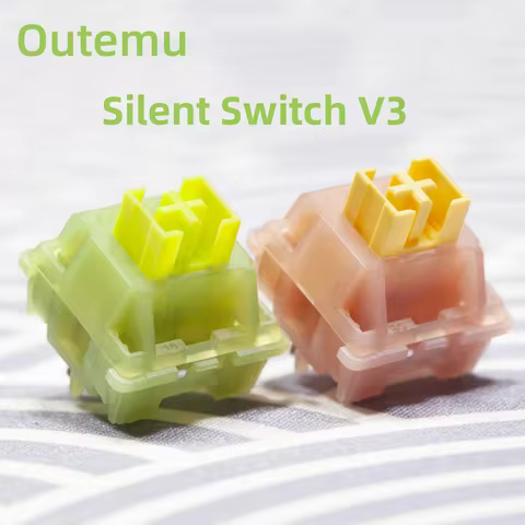 Outemu Silent Peach/Lemon V3 Switch Lubed Update Silent Switches Mechanical Keyboard Linear Tactile 5Pin Custom Hot-swap DIY