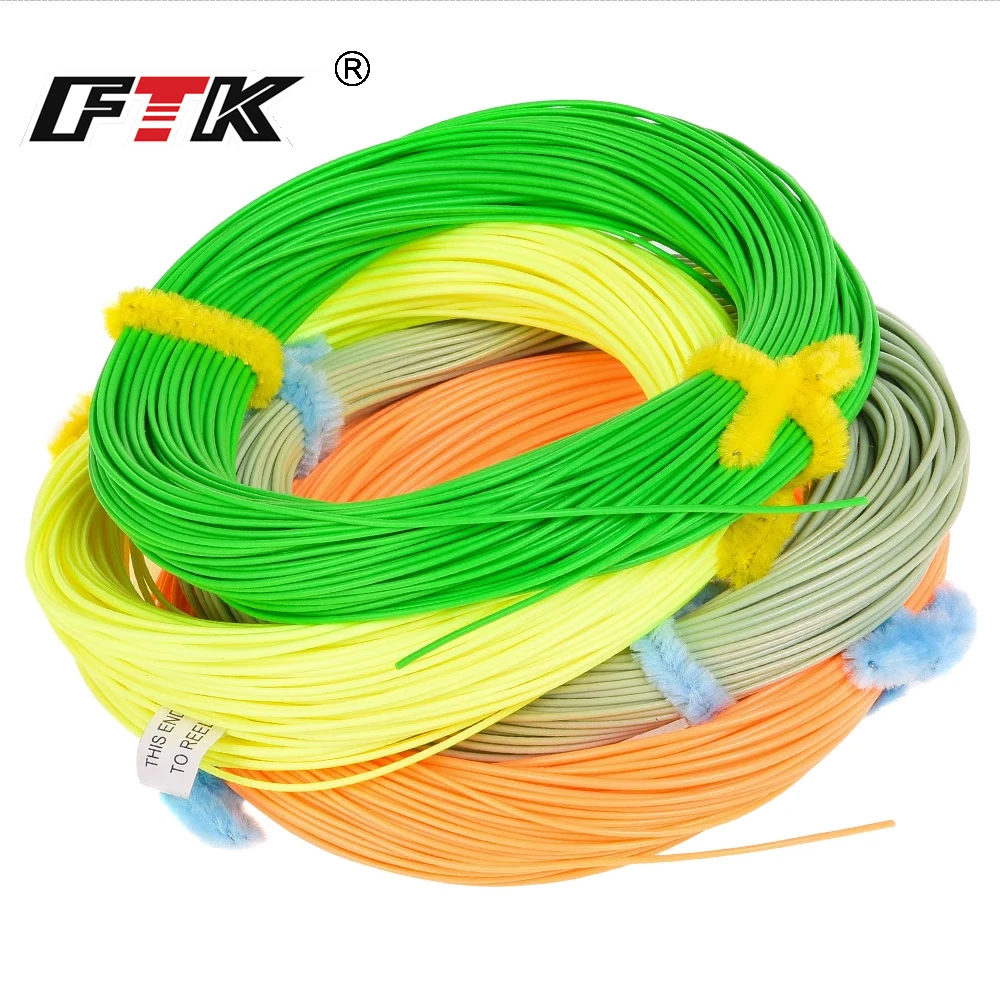 FTK Fly Fishing Line WF 4/5/6/7/8F Weight Forward Floating Fly Fishing Line no Loops Fly Fishing Accessories