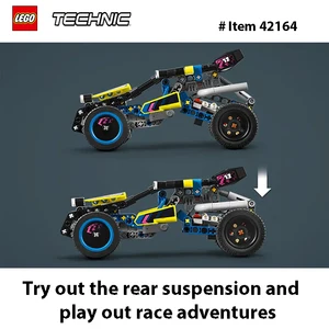 LEGO 42164 Technic Off-Road Race Buggy Mainan Mobil yang Dapat Dibangun, Mainan Keren untuk Anak Laki-laki, Perempuan, dan Anak-anak berusia 8 Tahun yang Menyukai Kontes Reli 8 truk semi lego penjualan terbaik - №