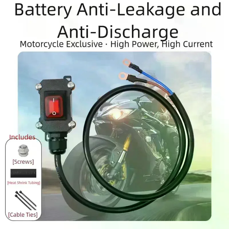 Motorcycle Power Switch Battery Disconnect Switch 12V/24V Waterproof Power Cut Off Isolator Heavy Duty Kill Switch