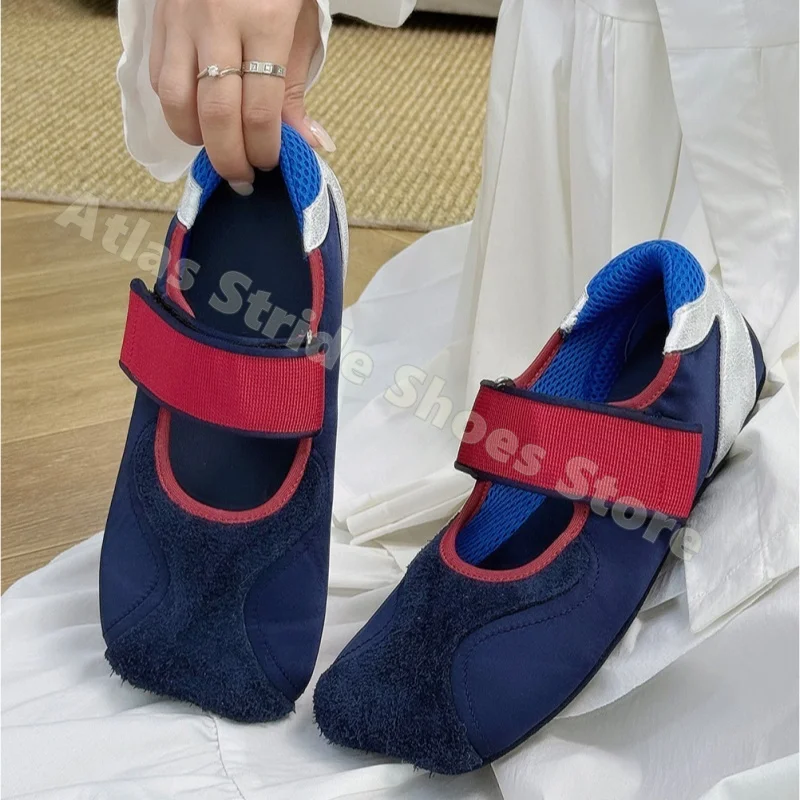 

Mary Jane Adjustable Hook&Loop Soft Sole Lightweight Breathable Flat Sneakers Retro Comfortable Outdoor Daily Casual Women Shoes