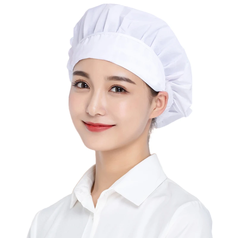 Food Service Cook Hats Women Men Hair Cover Caps Workshop Hat Food Service Baking Cap Kitchen Cooking Visors Household Beanie