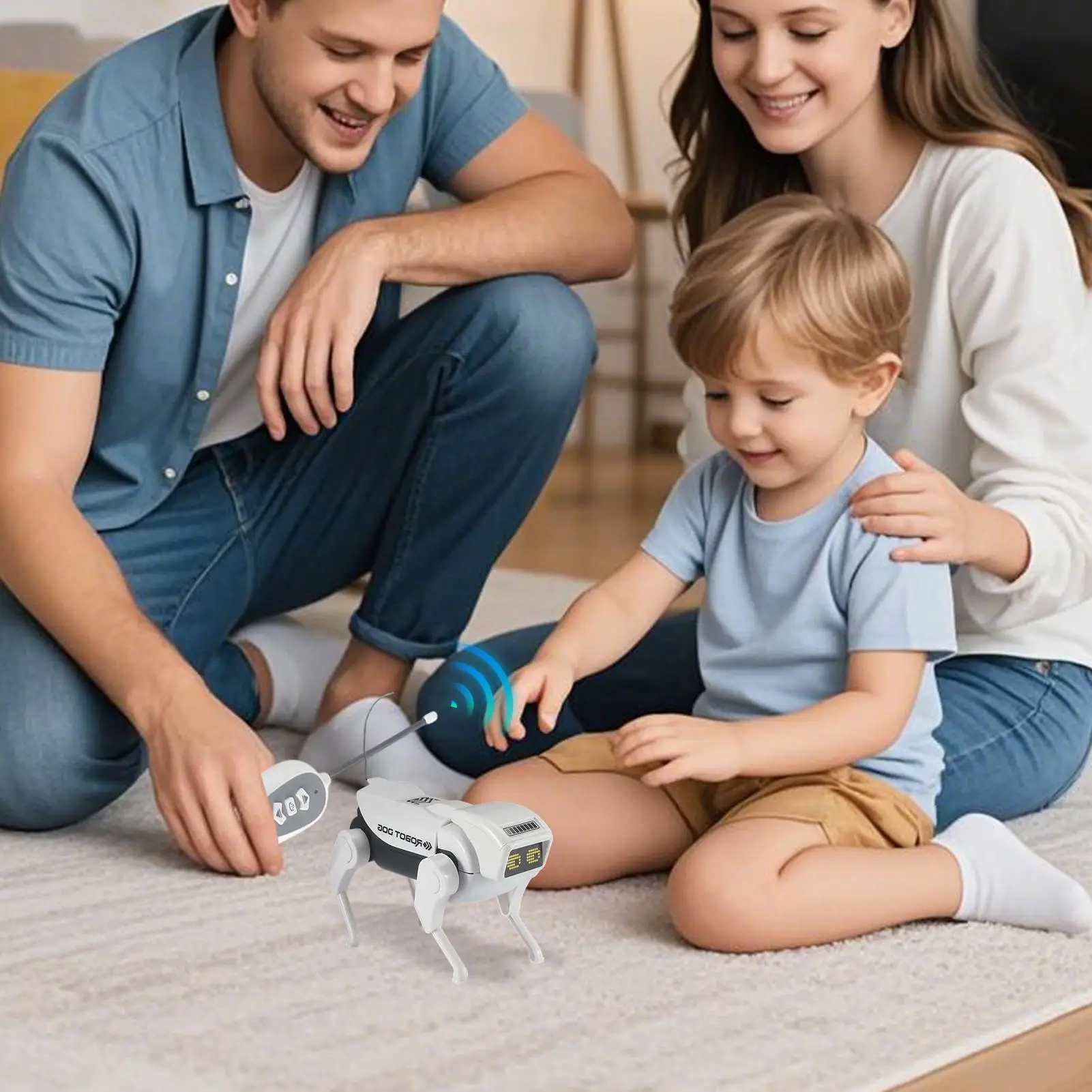 電子ロボット犬のおもちゃ ウォーキング ダンス インタラクティブ ペット リモコン付きロボット犬のおもちゃ 子供 男の子 女の子 家族 友達向け