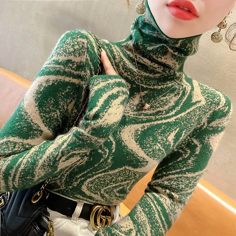 Early Spring Women Chic Inside Sweaters Tops Women Clothing Soft Elasticity Knitwear Fashion Slim All-match Knitted Pullovers