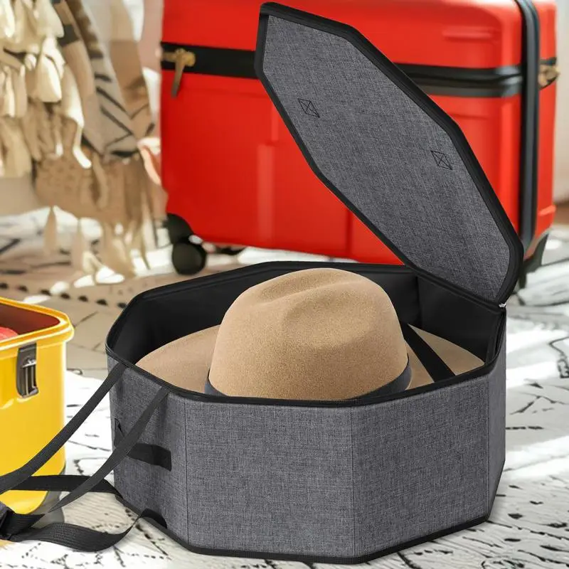 Hat Box For Travel Cowboy Hat Organizer Bag Foldable For Traveling Hat Box Holder Case With Zipper For Cowboy Hats Fisherman